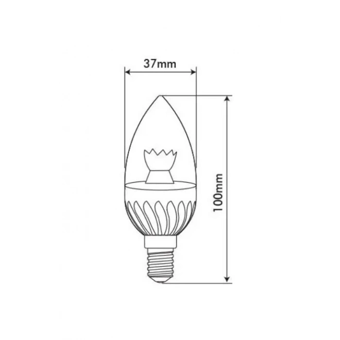 VİTO 6W LED AMPUL BEYAZ E-14 6400K DİMLİ ŞEFFAF
