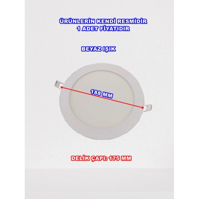 VİTO LENA SIVA A. 15W LED PANEL SPOT BEYAZ 6000K