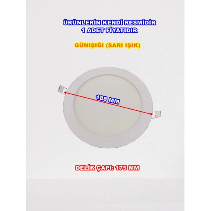 VİTO LENA SIVA A. 15W LED PANEL SPOT GÜNIŞIĞI 3000K