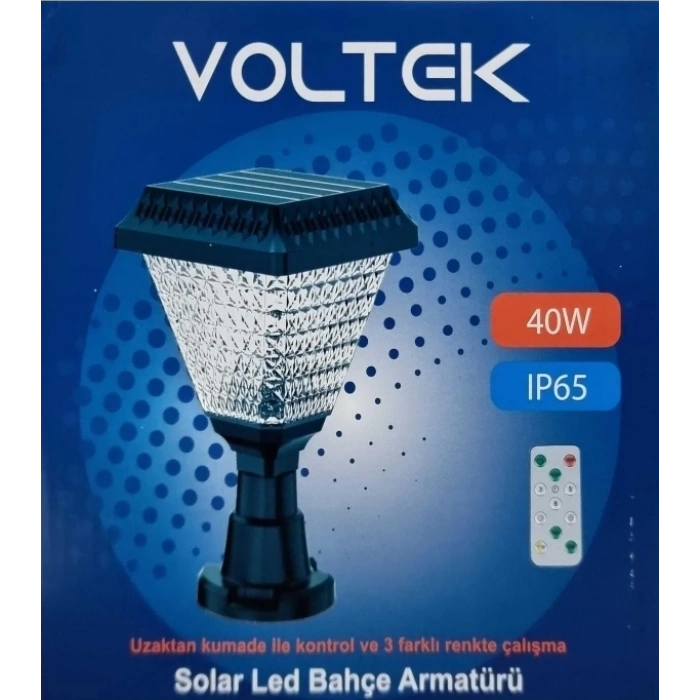 VOLTEK Set Üstü Solar 40W Kumandalı Beyaz / Günışığı IŞIK 6400/3500k