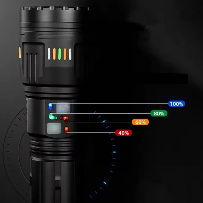 WATTON 70w Şarjlı Ledli Profesyonel El Feneri 30.000Lm 21.000mAh 21Amper Pil