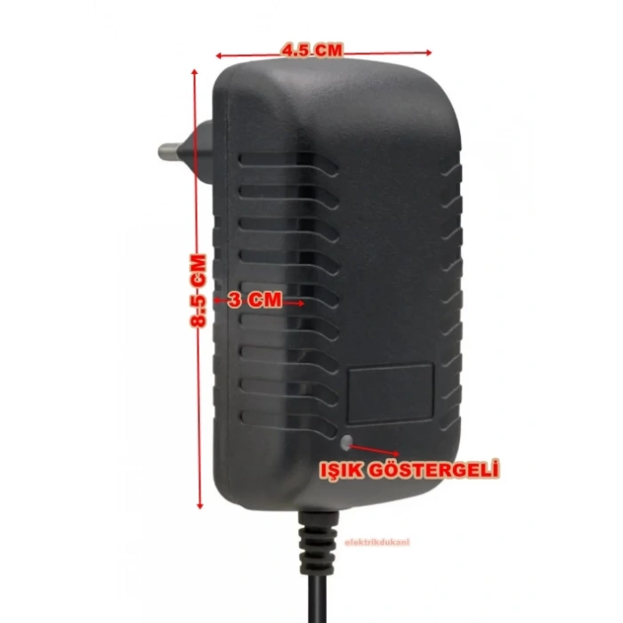 WEKO 14.4V Dc 1A Li-On Şarjlı Matkap ve Şarjlı Süpürge Şarj Aleti (5.5x2.5 Jaklı +Krokodilli 14.4 Volt 1 Amper 1000 mA)