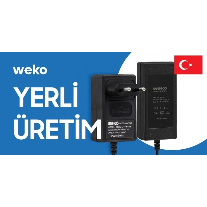 WEKO 14.4V Dc 2A Li-On Şarjlı Matkap ve Şarjlı Süpürge Şarj Aleti (5.5x2.5 Jaklı 14.4 Volt 2 Amper 2000 mA)