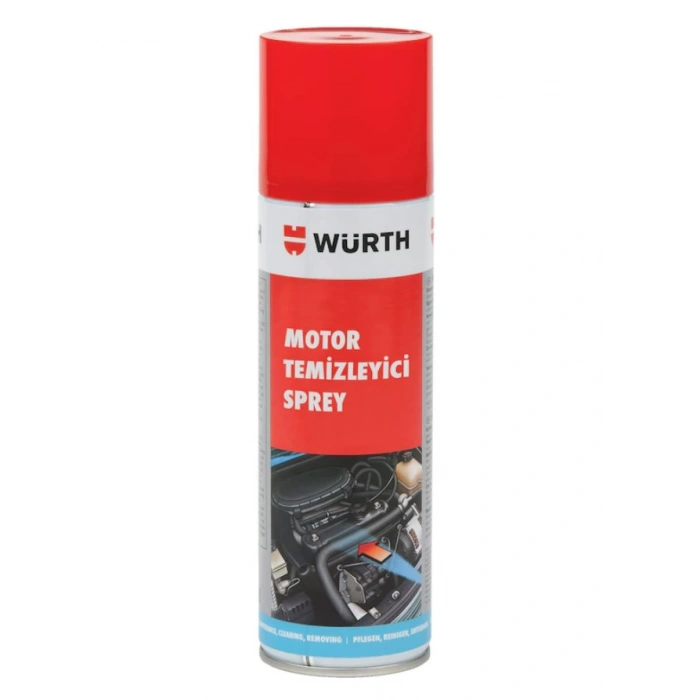 WÜRTH Hızlı Araç Motor Temizleme Spreyi 500ml (Motor Temizleyici Sprey Motor üzerindeki Yağ Gews Yağı ve İnatçı kirleri Temizler))