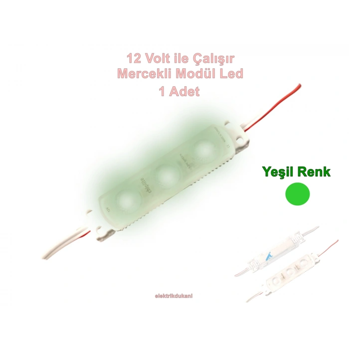 YEŞİL 3 LÜ MODÜL MERCEKLİ LED DIŞ ORTAM