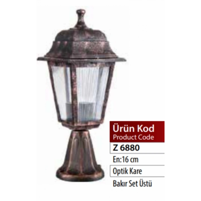 ZERPA KARE SET ÜSTÜ ARMATÜR BAKIR ESKİTME
