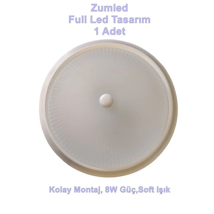 Zumled Ledli Glop Armatür 8W Beyaz Tavan Armatürü Kendinden Ledli 1200 Lümen