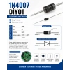 1N4007 Diyot Saç Kurutma Elektronik Kart Diyotu 1000v 1A