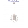 DMR Telli Baklava Camlı Tekli Avize E-27 BEYAZ