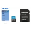 PHILIPS 64Gb UHS-I Micro SDXC Card Mikro Hafıza Kartı Ultra Pro Up to 100 Mb/S R A1 Class 10 Card+Adapter