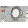 YCL YUVARLAK KROM LED SPOT 1,5W GÜN IŞIĞI RADAR SENSÖRLÜ