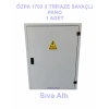 ÖZPA 1703 Sıva Altı 3 Trifaze Sayaçlı 45 Otomatlı Pano IP20 (S. A. Kompak Yerli)