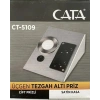 CATA Satin Kasa Üçgen Tezgah Altı Çift Priz 1w Beyaz Işık Anahtarlı  Spot 220v (Krom Kasa)