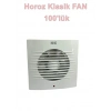 HOROZ Fan-100 100 lük Banyo ve Mutfak Havalandırma Aspiratörü Plastik Beyaz 12w IP20 220 Volt (Montaj Delik Çapı 100mm 10cm 4 İnç )