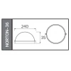 HOROZ Norton-36 36w BEYAZ Işık Yuvarlak Sıva Üstü Led Glop 8000k 3600lm 36 Watt 220V IP65 S. Ü. (Dış Mekan Su ve Toz Geçirmez)