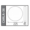 HOROZ Carla-36 36w GÜNIŞIĞI Işık Yuvarlak Sıva Üstü Led Glop 3000k 3420lm 36 Watt 220V IP20 S. Ü.