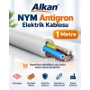 ALKAN 5x2.5mm NYM Elektrik Kablosu Gri (NVV Bakır Beşli Antigron Tek Damar Tesisat Kablosu)
