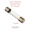 ALKAYA Büyük Boy 20A Cam Sigorta