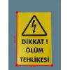 Alüminyum Küçük Ölüm Tehlikesi Levhası 140mmx90mm (Metal)