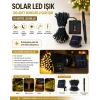 Boncuk İp Solar Güneş Enerjili SARI Işık 3500k 10mt Dış Mekan 100lü Süsleme Ledli IP65 (8 Yanma Modu GünIşığı )