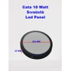 CATA 18W Yuvarlak Sıva Üstü Led Panel 6500K SİYAH Kasa Beyaz Işık IP20