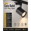 CATA 30w Babil GÜNIŞIĞI 4000k Işık SİYAH Kasa Led Ray Spot Armatür 4000k (Plastik Kasa)