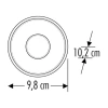 CATA Foça Siyah-Platin Yuvarlak Sıva Üstü Armatür GU-10 Duylu (Ampulsüz)