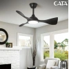 CATA Zürih Ledli Tavan Vantilatörü 40w Aydınlatma 70w Fan Kumandalı Dekoratif 3 Kanat