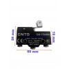 CNTD Makaralı Kısa Kollu Metal Bilyeli 1NA + 1NK Makine Pedal Swici Bakalit Gövde Buton (1no 1nc 15 Amper Sıva Makinesi Pedalı)