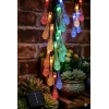 DAMLA Şekilli Solar Güneş Enerjili RGB 7mt Dış Mekan 50li Şeffaf Cam Süsleme Ledli IP65 (Karışık Renkli)
