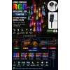DAMLA Şekilli Solar Güneş Enerjili RGB 7mt Dış Mekan 50li Şeffaf Cam Süsleme Ledli IP65 (Karışık Renkli)