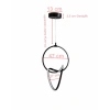 DMR Ahenk Halka Sarkıt Led Avize SİYAH Kasa Üç Renk 6500k/4000k/3000k (Beyaz /Ilık Beyaz/Sarı (Günışığı)