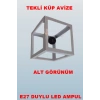 DMR Küp Çember Tekli Avize E-27 Beyaz