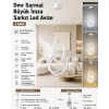 DMR Sarmal Büyük İmza Sarkıt Led Avize BEYAZ Kasa 50w 220 Volt Üç Renk 6500k/4000k/3000k (Beyaz /Ilık Beyaz/Sarı (Günışığı)