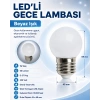 E-27 Duylu 1w BEYAZ Ledli Gece Lambası Ampulu 1 Watt 220 Volt