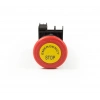 EMAS Acil Stop Mantar Buton 40mm Kırmızı 1nk Etiketli Emergency