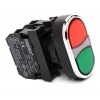 EMAS İkiz Buton Çiftli Yaylı Start/Stop Buton Kırmızı/Yeşil (Plastik)