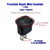 ENDER 0-1 Yuvarlak Işıksız Anahtar 21mm SİYAH
