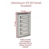ENDER Işıksız 5li Etiketli Alüminyum Zil Paneli 5 Butonlu