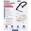 ENDER Telefon Ahize Spirali Kordonu Siyah / Beyaz