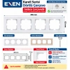 EXEN Beyaz KARELL Dörtlü Çerçeve