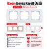 EXEN Beyaz KARELL Üçlü Çerçeve