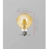 GECEM G95 AMBER 6w E-27 Fılament Rustik Led Ampul 2700K (BALON) 660lm