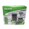 GOLD SILVER Solar Şarjlı 4V 9Ah Ledli El Feneri Lamba Seti Güneş Enerji Panelli 3 Ampullü Radyo + Bluetooth + USB + Mp3
