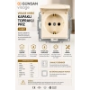 GÜNSAN VİSAGE KREM KAPAKLI TOPRAKLI PRİZ