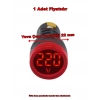 GWEST 24v-550v Voltmetreli KIRMIZI Sinyal Lambası 220v Göstergeli 22mm
