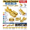 GWEST 6.3mm Sarı Orta Geçmeli Dişi Jak Terminal Faston