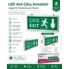 HLİTE Exıt Çıkış Aşağı Ok İşaretli Şarjlı Yönlendirme Armatürü Levhası 3w 220v IP20