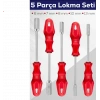 HON-RMS 5li Kırmızı Lokma Tornavida Seti  6mm 7mm  8mm  10mm  13mm