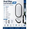 HOROZ Aydos 20w SİYAH Oval Glop Led Armatür 6400k IP65
